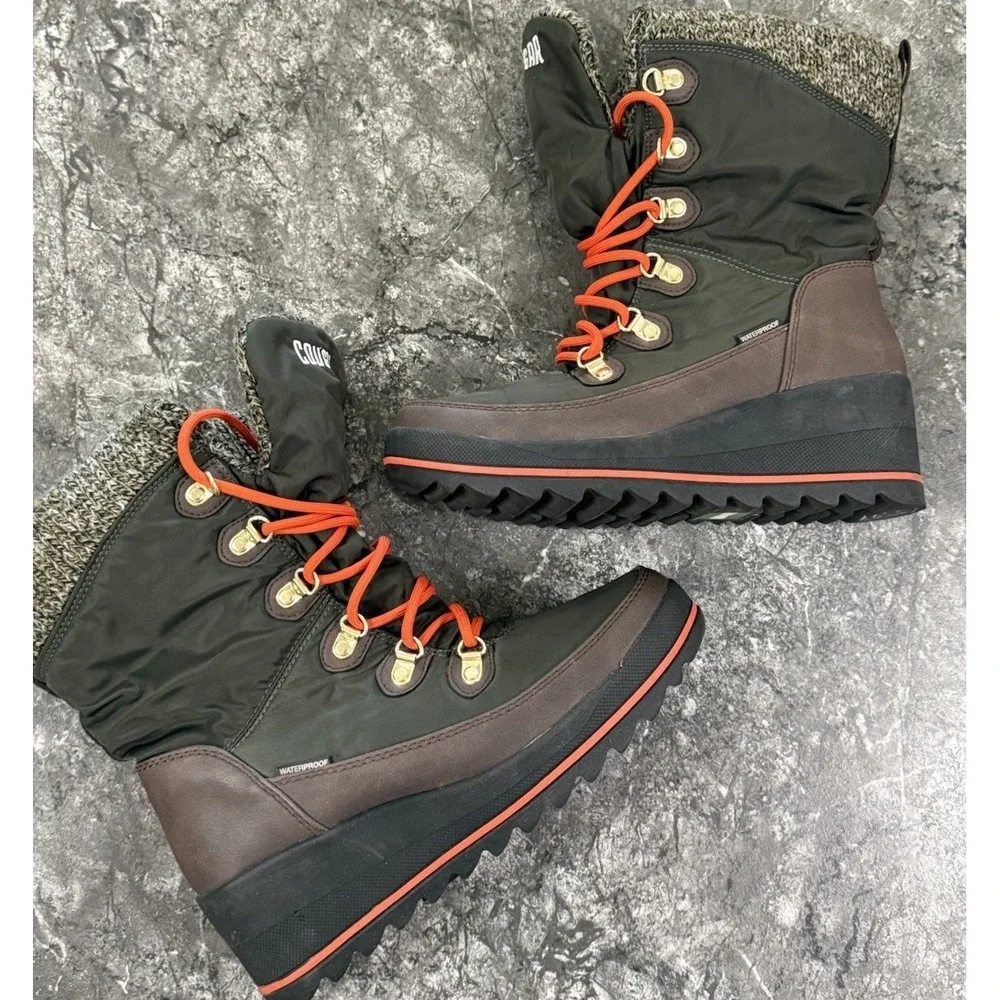 Cougar Womens Layne Hidden Wedge Waterproof Boots Lined Sz‎ 8M